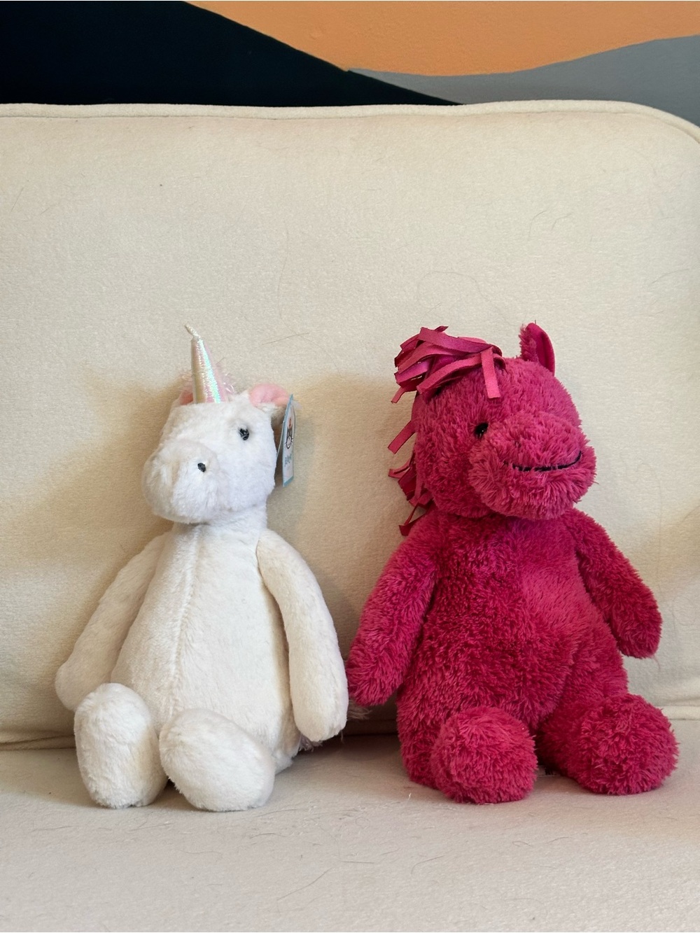 Jellycat Medium Bashful Unicorn and Cushy Pony Lot